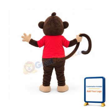 College Happy Monkey Mascot Costume