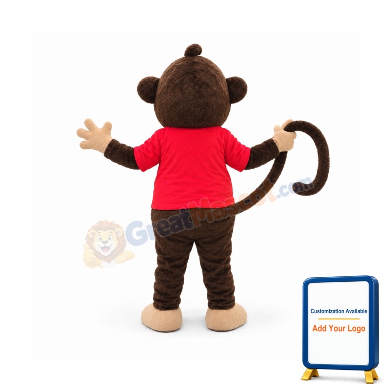 College Happy Monkey Mascot Costume