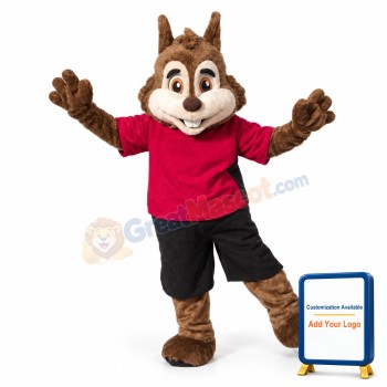 Cute Sport Squirrel Mascot Costume
