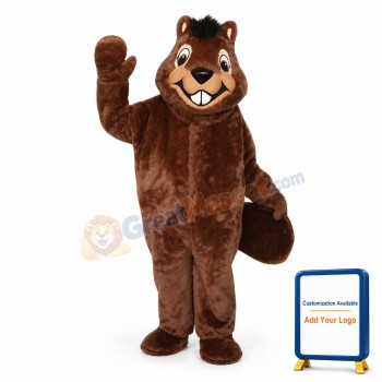 High Quality Furry Beaver Mascot Costume