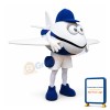 Blue Aircraft Mascot Costume