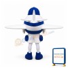 Blue Aircraft Mascot Costume