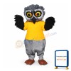 Grey Furry Owl Mascot Costume