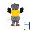 Grey Furry Owl Mascot Costume