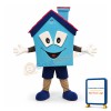 Blue House Mascot Costume