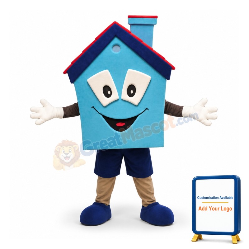 Blue House Mascot Costume