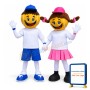 Two Tennis kids Mascot Costumes