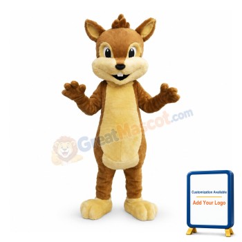 Cute Furry Chipmunk Mascot Costume