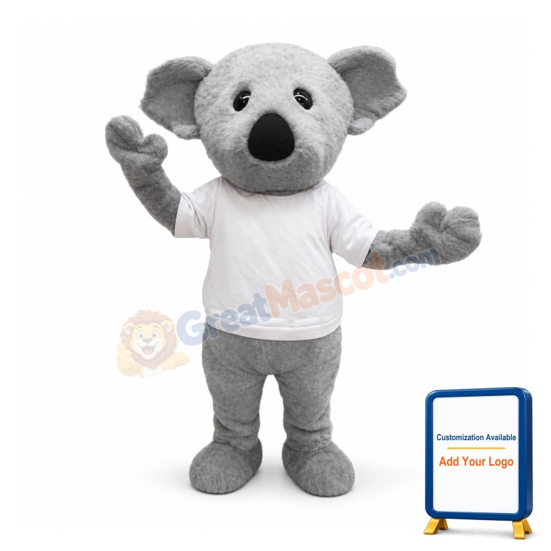 Cute Furry Koala Mascot Costume