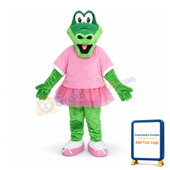 Beautiful Alice Alligator Mascot Costume