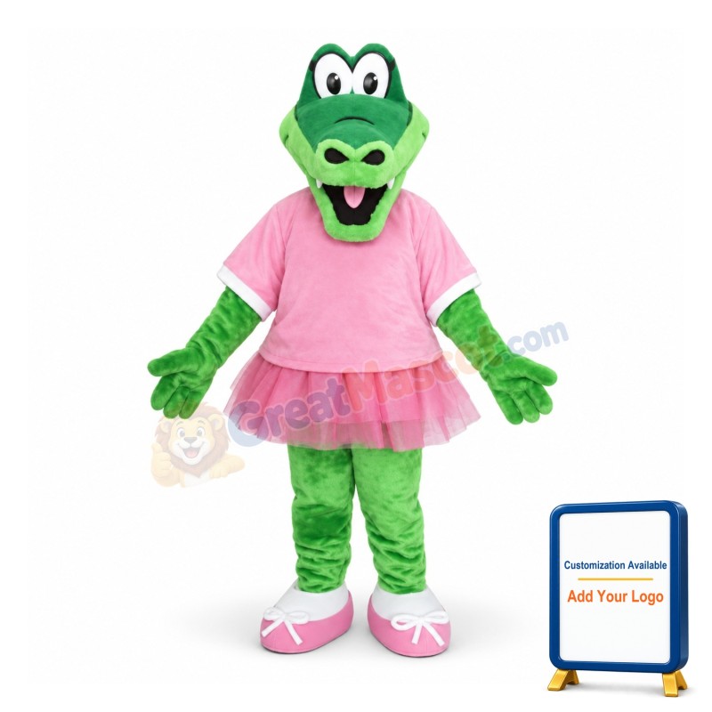 Beautiful Alice Alligator Mascot Costume