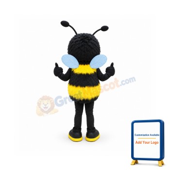 Cute Fluffy Bee Mascot Costume