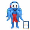 Blue Octopus Mascot Costume