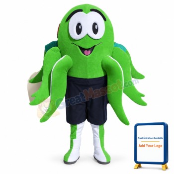 Green Octopus Mascot Costume