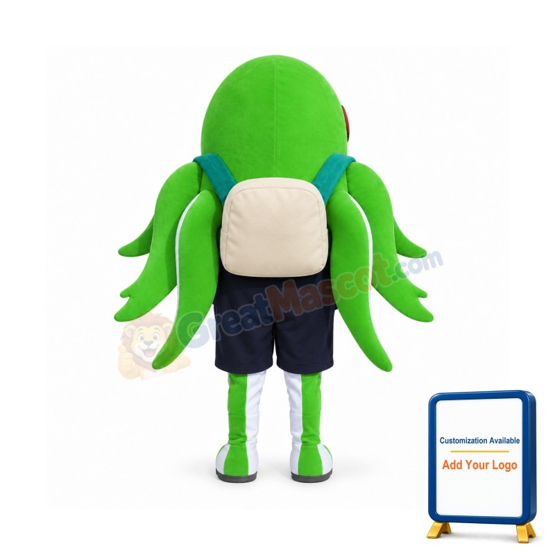 Green Octopus Mascot Costume