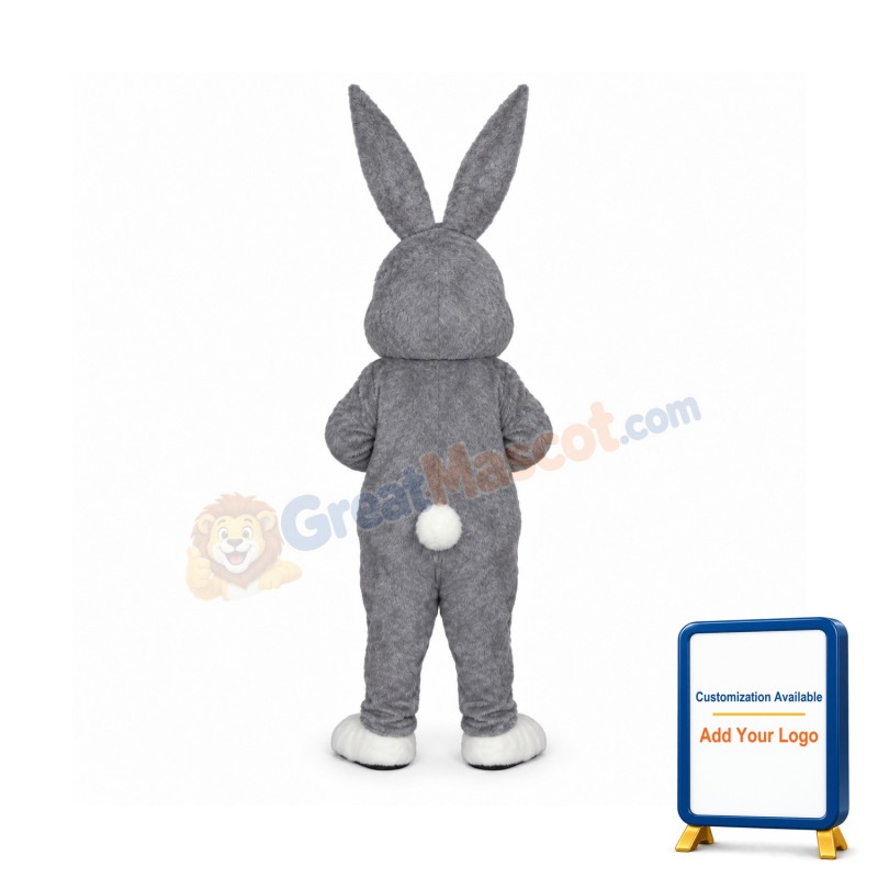 Grey & White Rabbit Mascot Costume