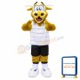 Brown Fluffy Cow Mascot Costume