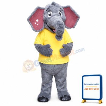 Cute Fluffy Elephant Mascot Costume