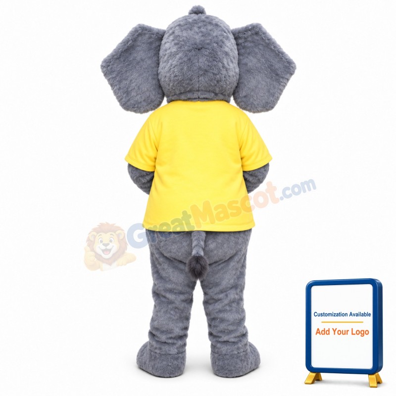 Cute Fluffy Elephant Mascot Costume