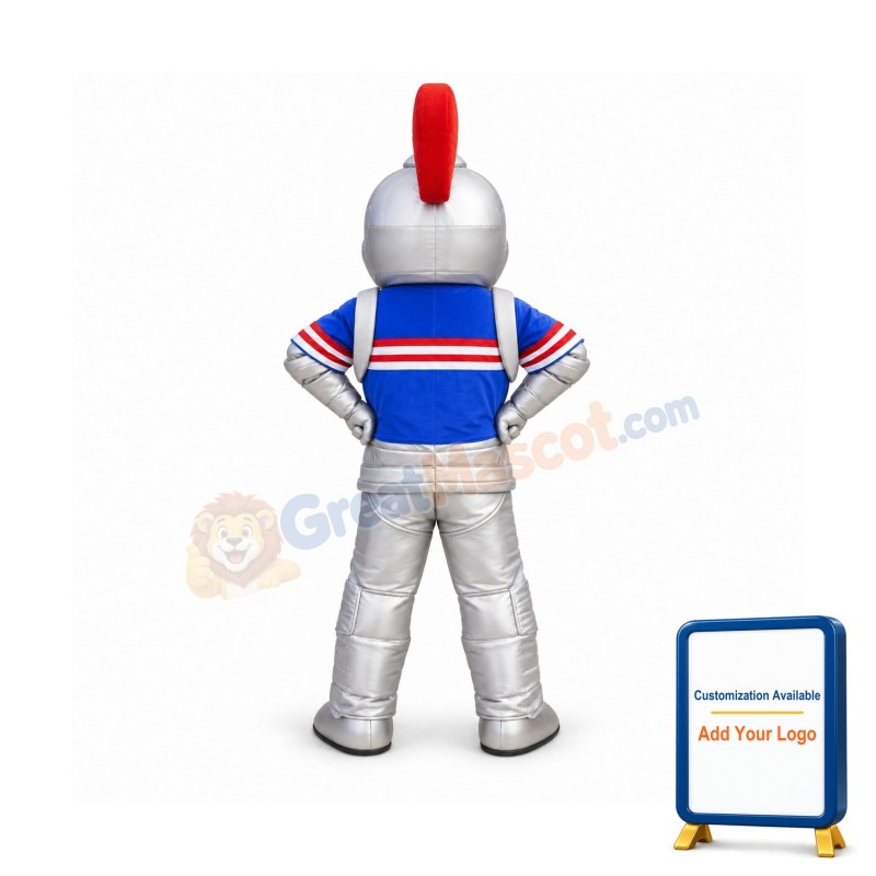 Silver Knight Mascot Costume