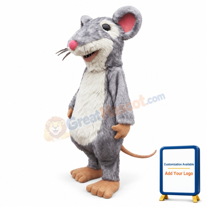 Fluffy Mouse Mascot Costume