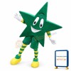 Green Star Mascot Costume