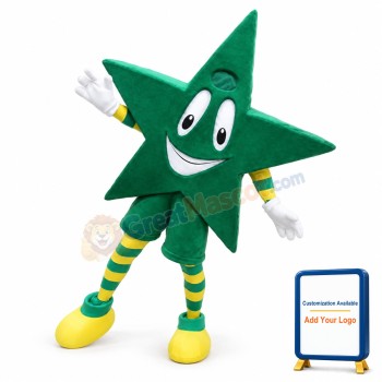 Green Star Mascot Costume