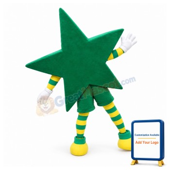 Green Star Mascot Costume