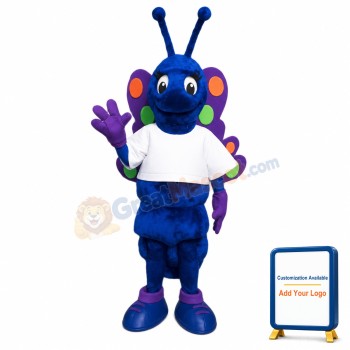 Blue Butterfly Mascot Costume