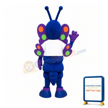 Blue Butterfly Mascot Costume