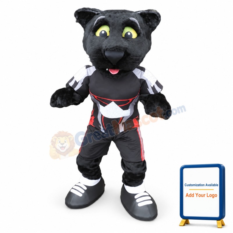 College Black Panther Mascot Costume