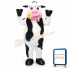 White & Black & Pink Cow Mascot Costume