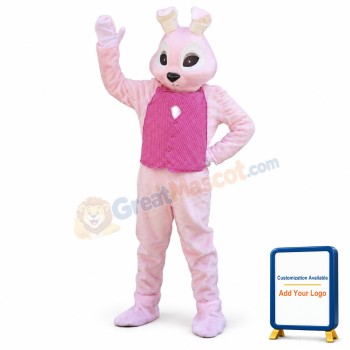 Deluxe Pink Rabbit Mascot Costume