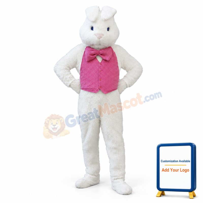 Deluxe White Bunny Rabbit Mascot Costume