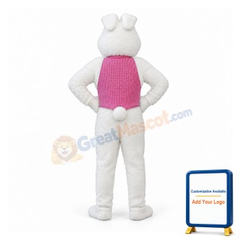 Deluxe White Bunny Rabbit Mascot Costume