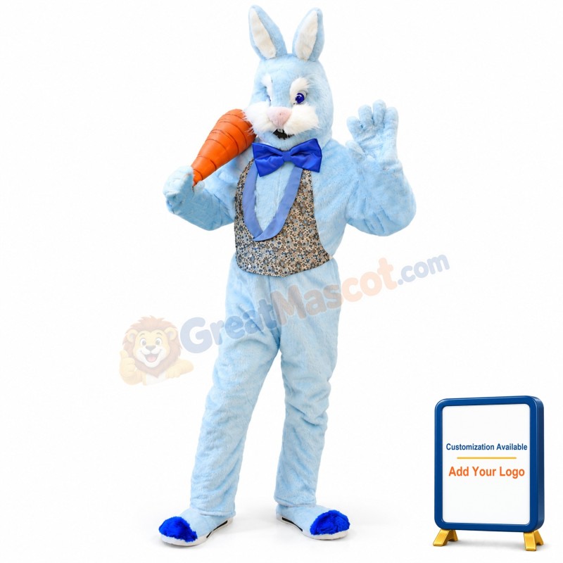Deluxe Blue Bunny Rabbit Mascot Costume