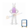 Confident White Bunny Rabbit Mascot Costume