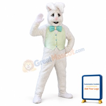 Cute White Bunny Rabbit Mascot Costume