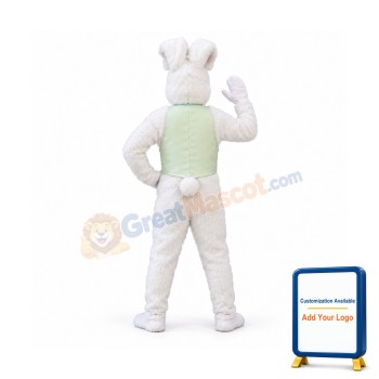 Cute White Bunny Rabbit Mascot Costume