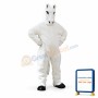 Friendly White Horse Mascot Costume