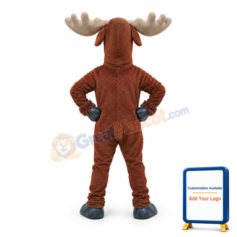 Cute Moose Mascot Costume