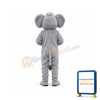 Grey Elephant Mascot Costume