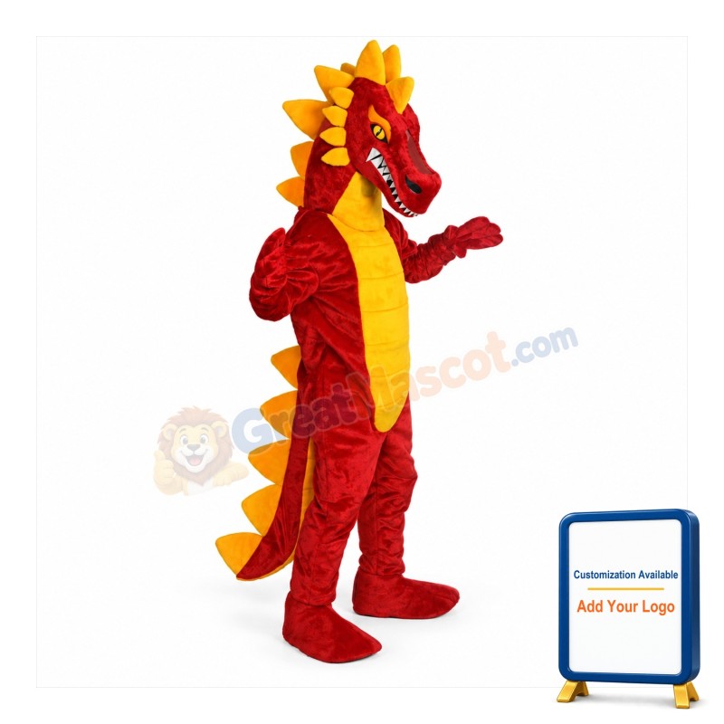 Deluxe Red Dragon Mascot Costume