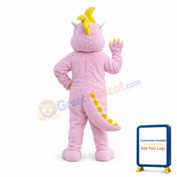 Pink Magic Dragon Mascot Costume