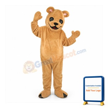 Tan-Brown Teddy Bear Mascot Costume