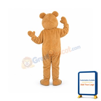 Tan-Brown Teddy Bear Mascot Costume