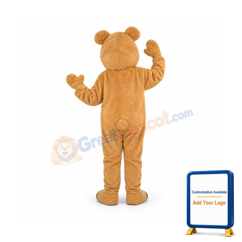 Tan-Brown Teddy Bear Mascot Costume