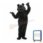 Shaggy Black Bear Mascot Costume