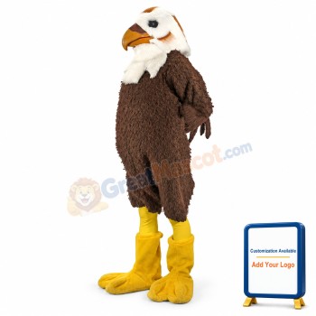 Brown & White Hawk Mascot Costume