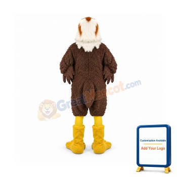 Brown & White Hawk Mascot Costume